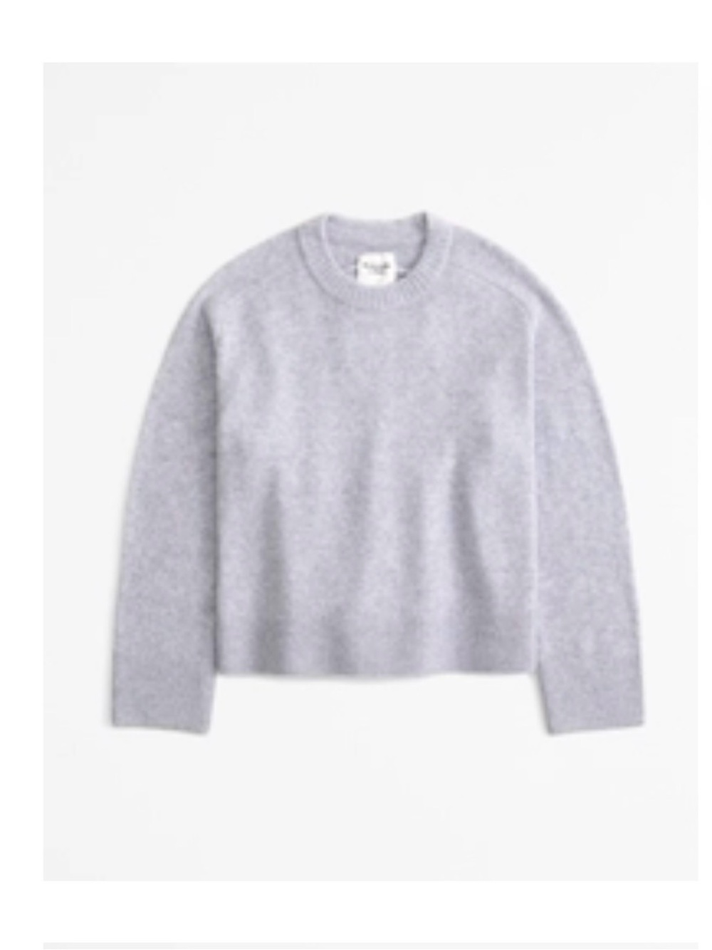 The A&F Madeline Crew Sweater in Light Grey Size Medium